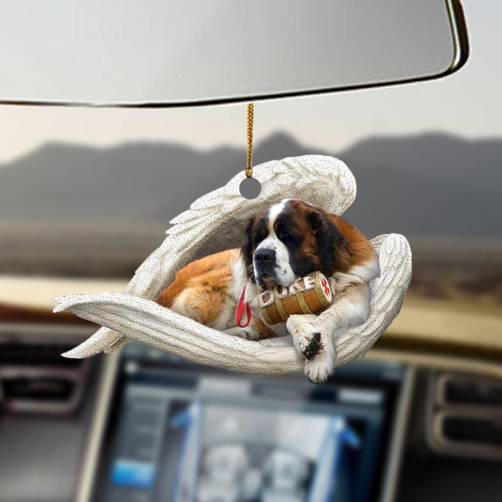 St Bernard sleeping angel St Bernard lovers dog lovers ornament