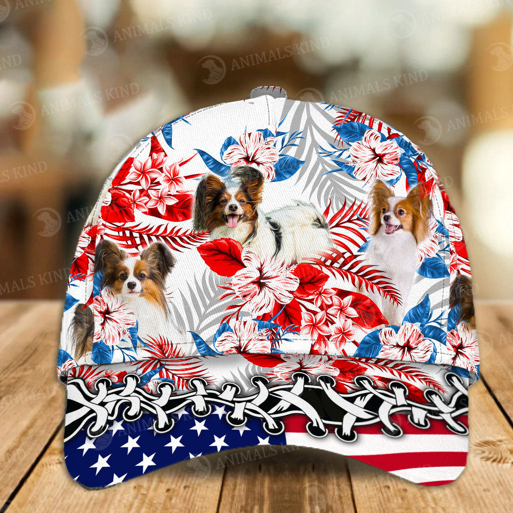 Papillon - American Flag Cap