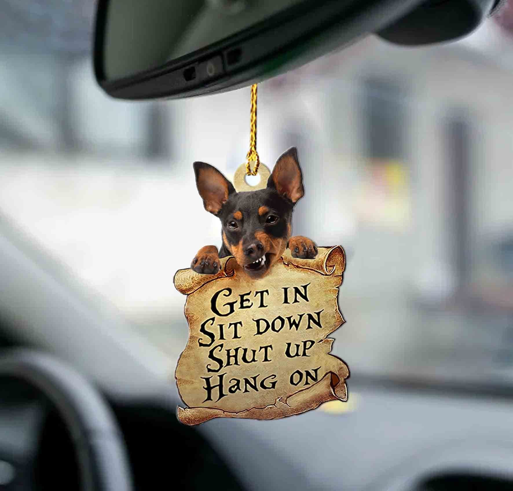 Miniature pinscher get in minpin lover two sided ornament