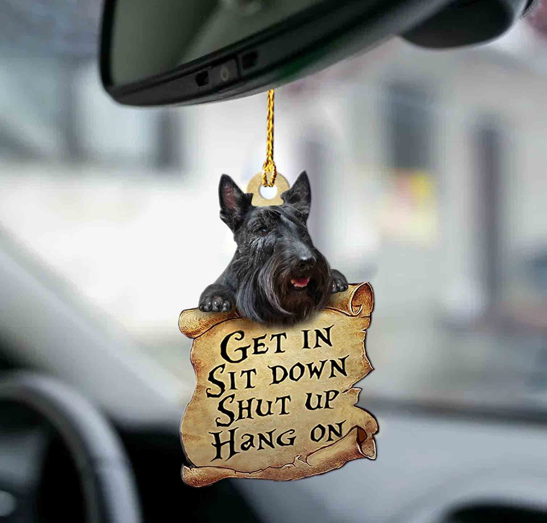 Scottish Terrier get in Scottish Terrier lover dog moms two sided ornament