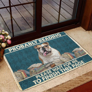 Bugybox 3D Bulldog Probably Reading Please Wait Doormat