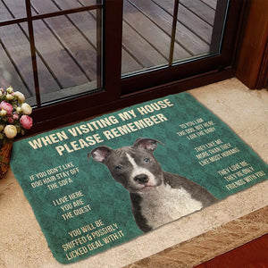 Bugybox 3D Please Remember Staffordshire Bull Terrier House Rules Doormat