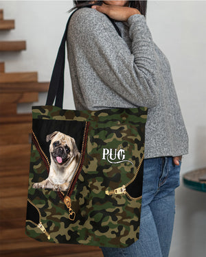 pug Camo Cloth Tote Bag