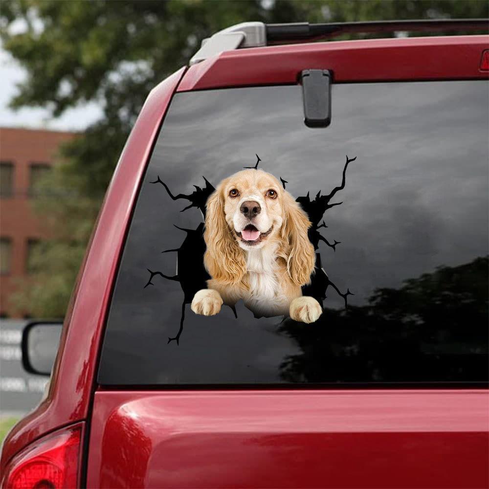 Cocker Spaniel Crack Car Sticker, Toilet Sticker, Fridge Sticker 28