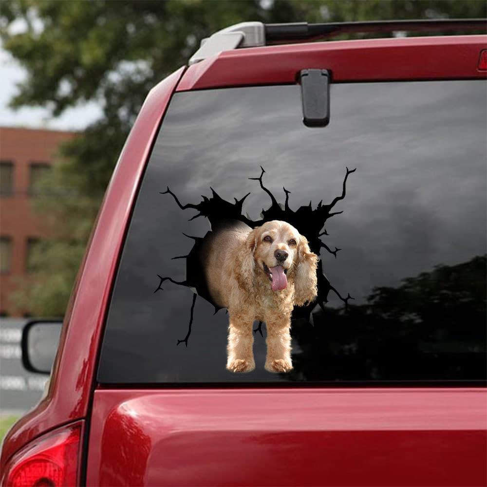 Cocker Spaniel Crack Car Sticker, Toilet Sticker, Fridge Sticker 24