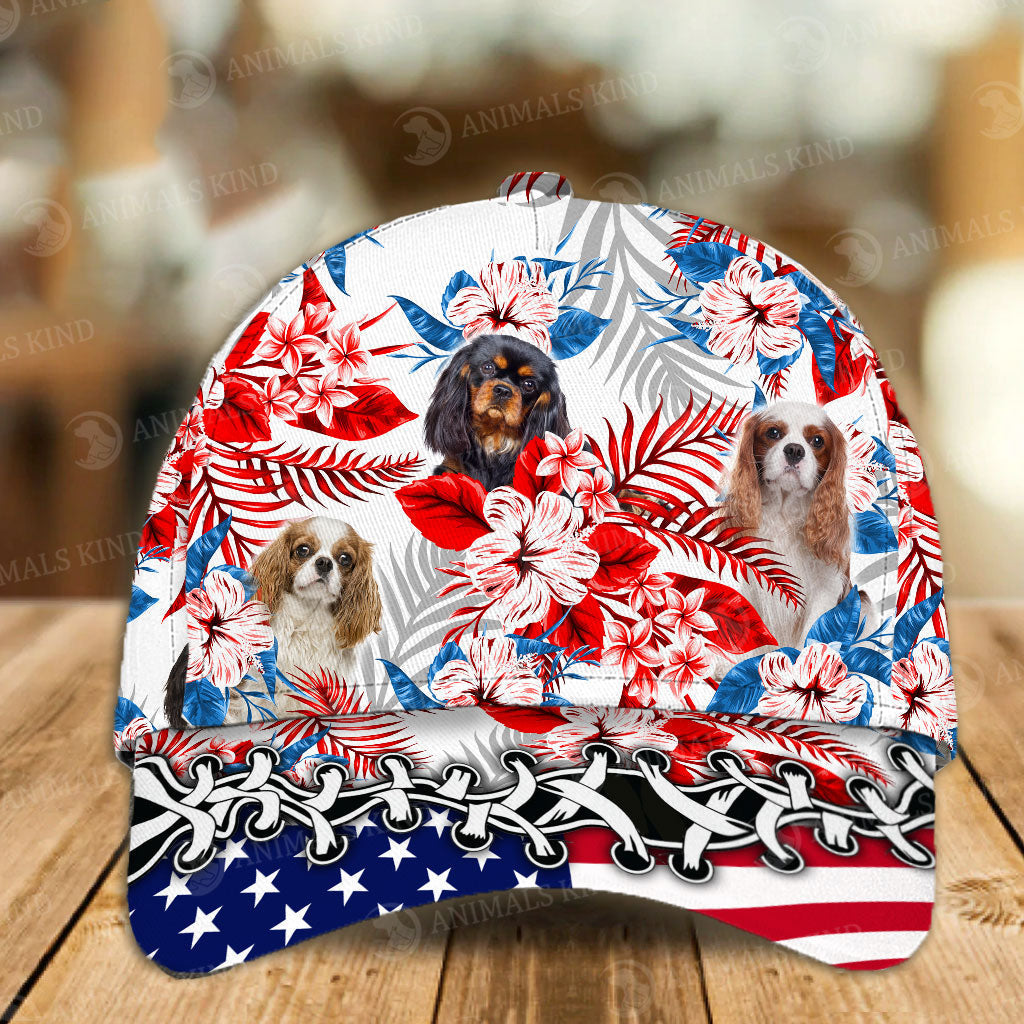 Cavalier King Charles Spaniel - American Flag Cap