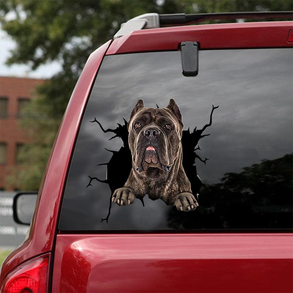 Cane Corso Crack Car Sticker, Toilet Sticker, Fridge Sticker 3