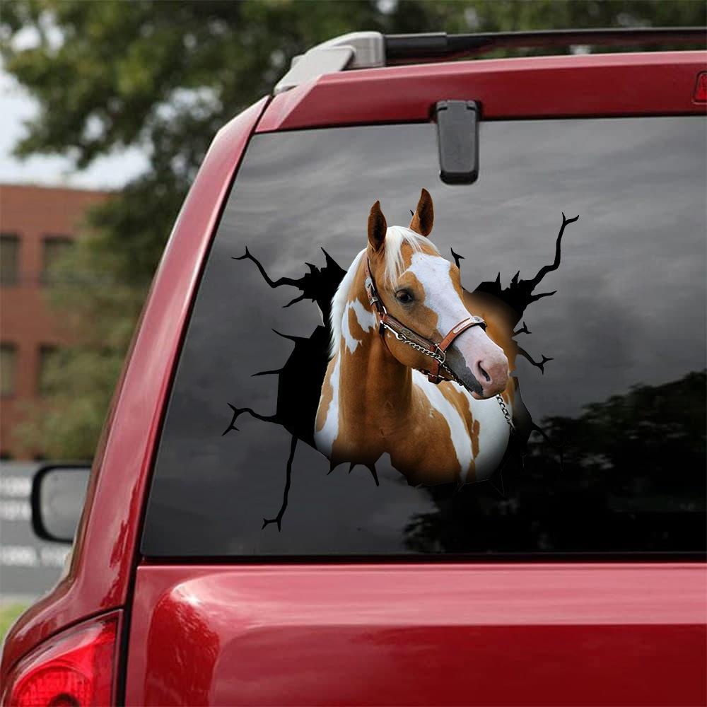 PAINT HORSE CRACK CAR STICKER CATTLE LOVER