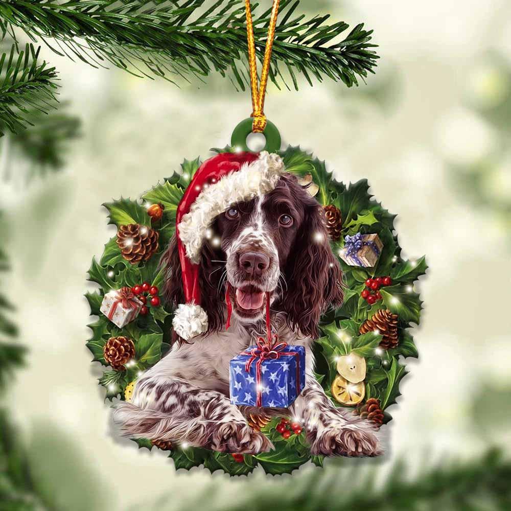 English Springer Spaniel and Christmas gift for her gift for him gift for English Springer Spaniel lover ornament