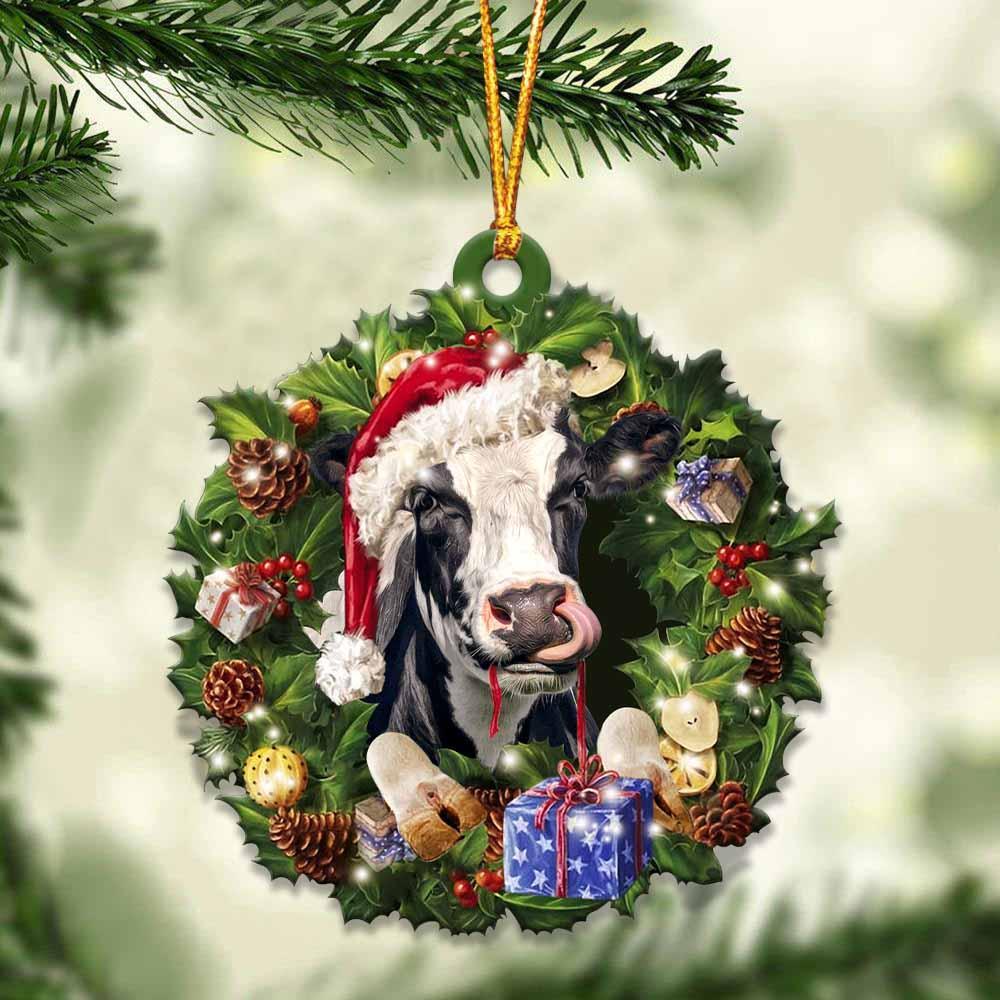 Cow and Christmas gift for her gift for him gift for Cow lover ornament