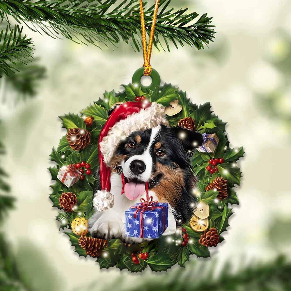 Australian Shepherd and Christmas gift for her gift for him gift for Australian Shepherd lover ornament