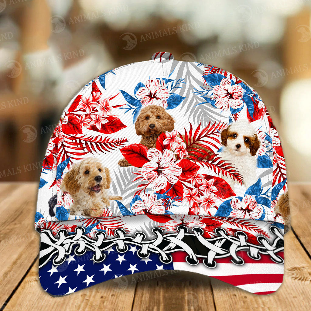 Cavapoo - American Flag Cap