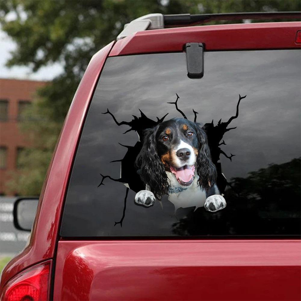 English Springer Spaniel Crack Car Sticker, Toilet Sticker, Fridge Sticker 14