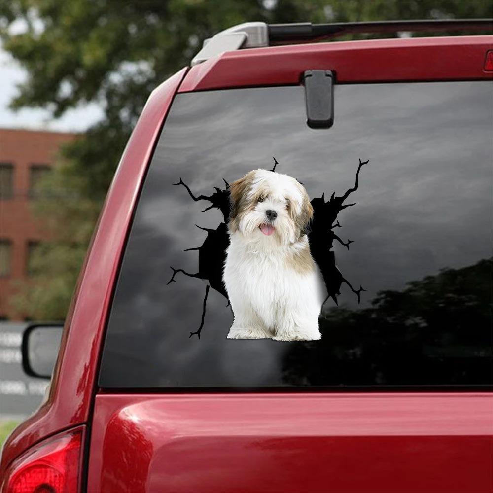 LHASA APSO CRACK CAR STICKER 8