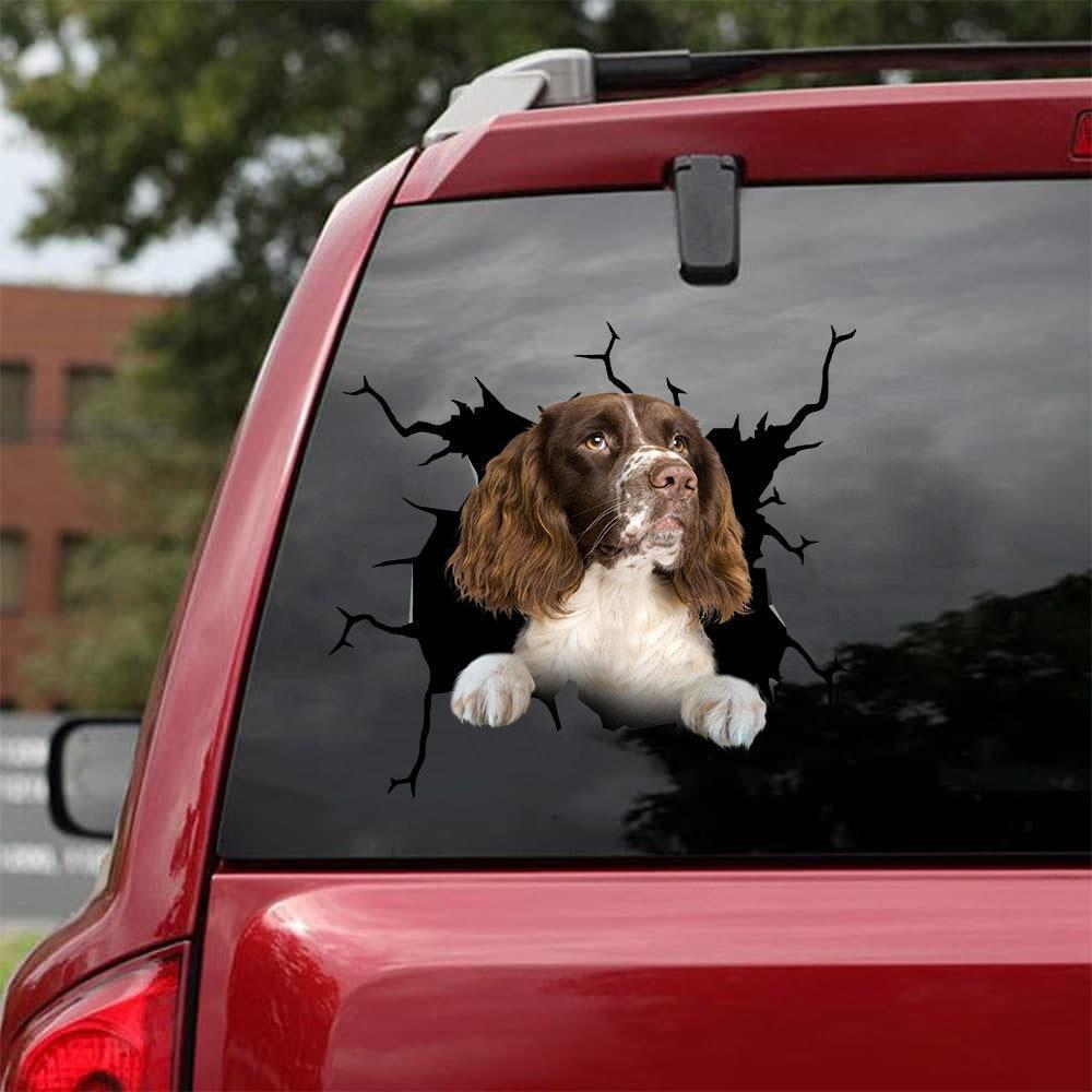ENGLISH SPRINGER SPANIEL CRACK CAR STICKER 6