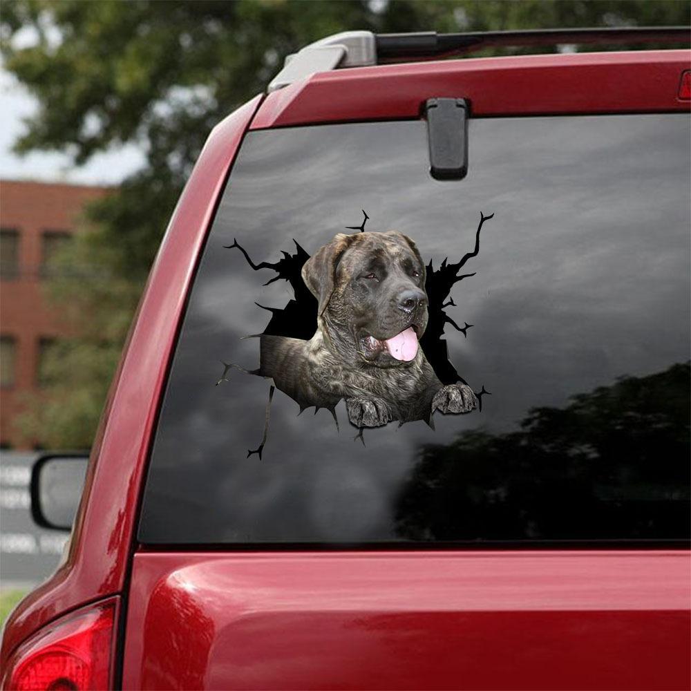 English Mastiff Crack Car Sticker, Toilet Sticker, Fridge Sticker 7