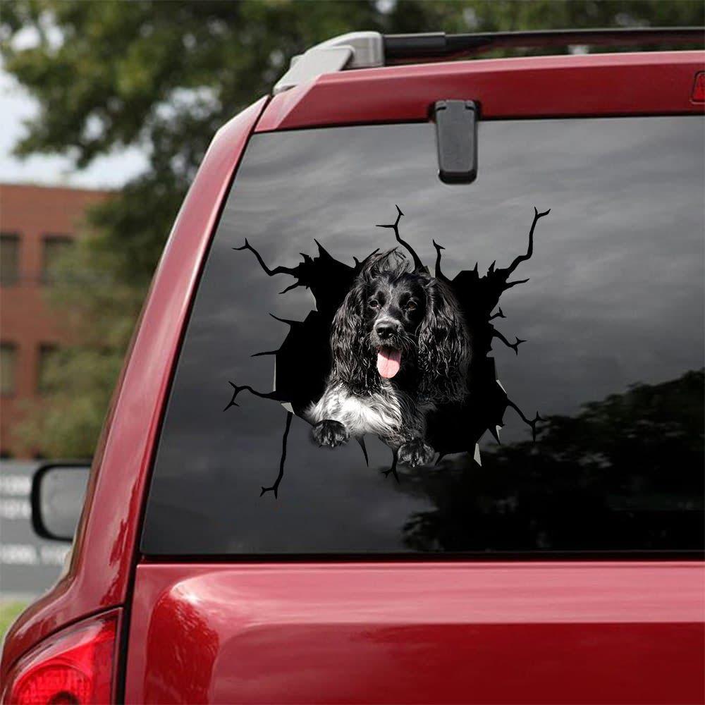 Cocker Spaniel Crack Car Sticker, Toilet Sticker, Fridge Sticker 13