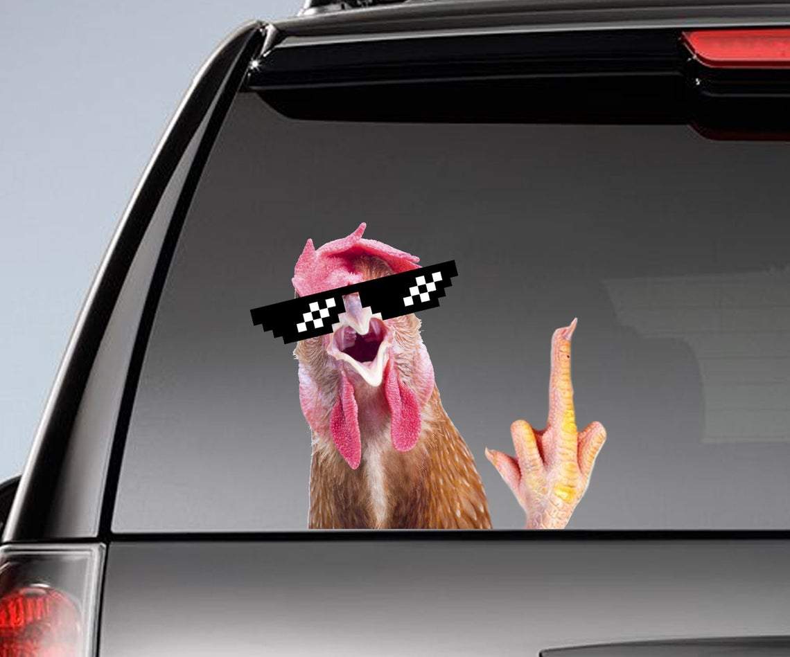 Chicken Car Sticker 5