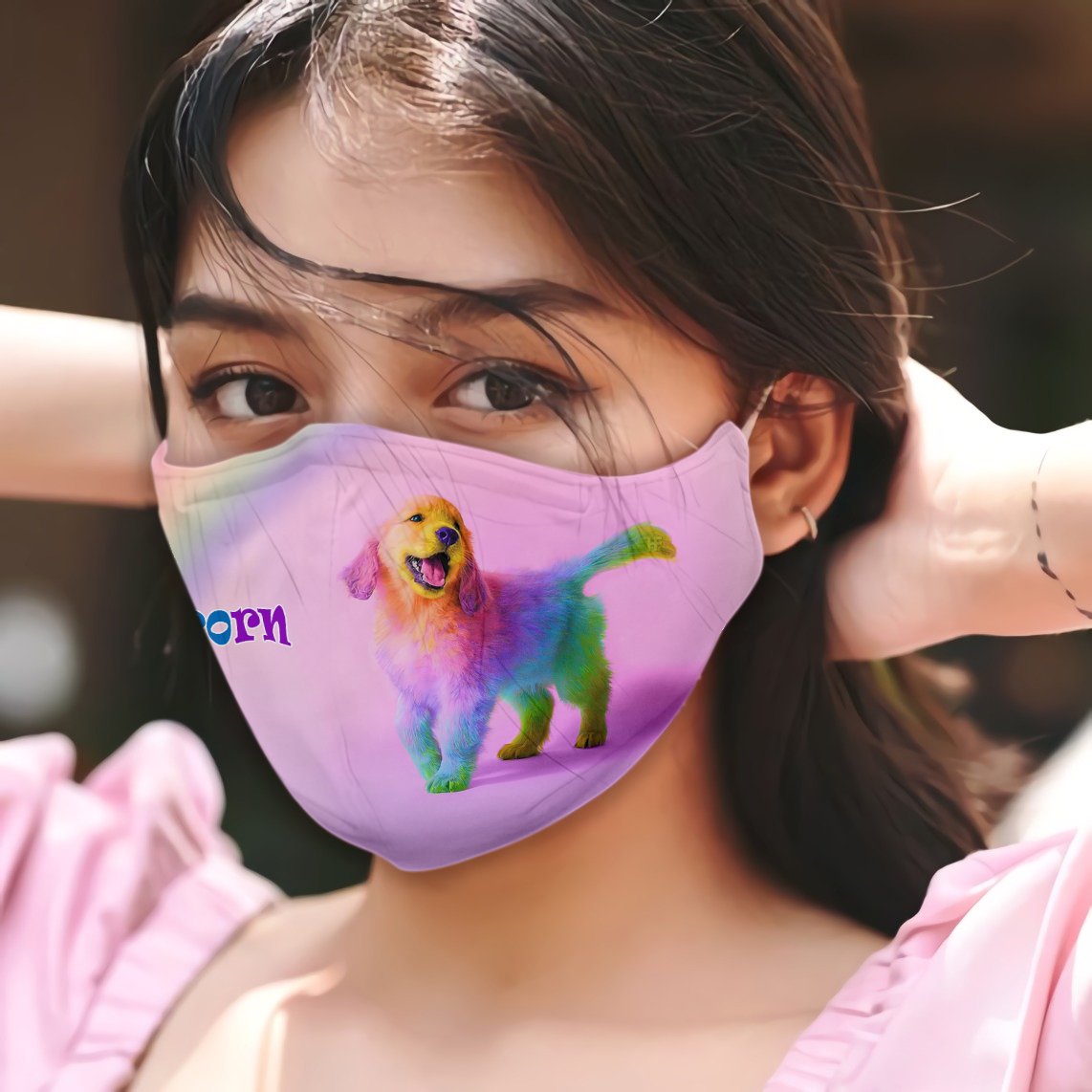 Premium Dogicorn Pink EZ09 0807 Face Mask