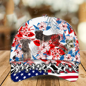 Cesky Terrier - American Flag Cap