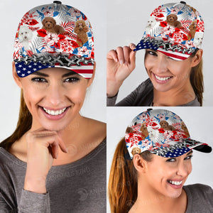 Poodle - American Flag Cap