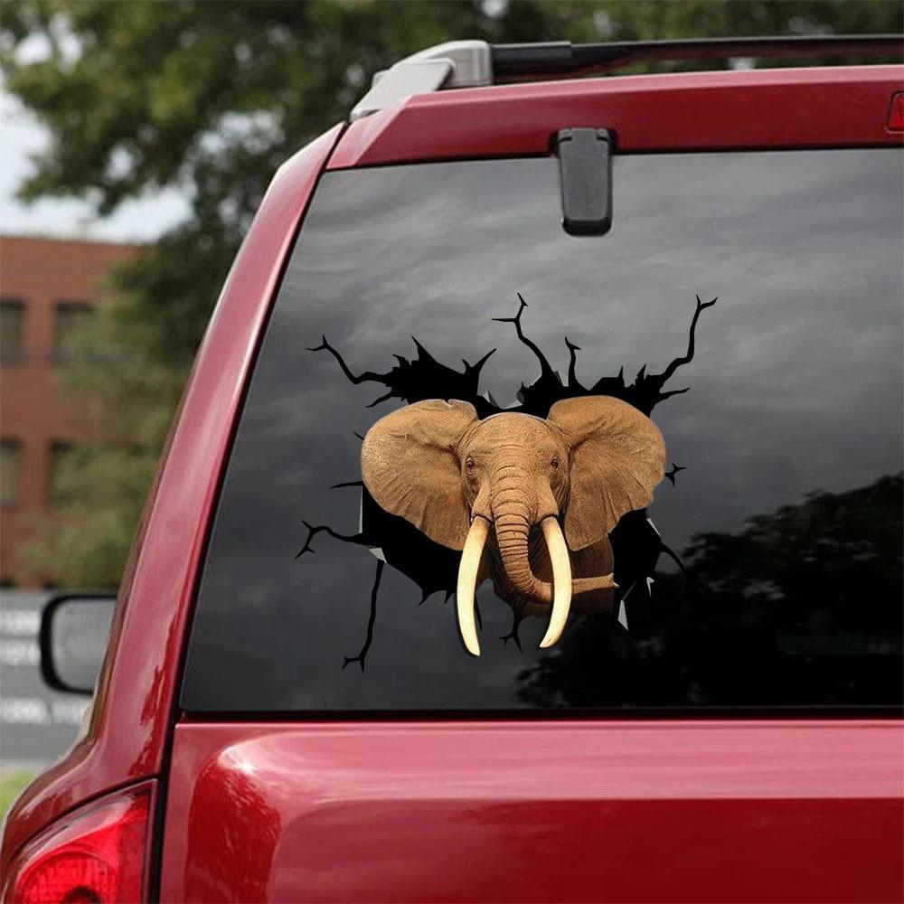 Elephant Crack Car Sticker, Toilet Sticker, Fridge Sticker 4
