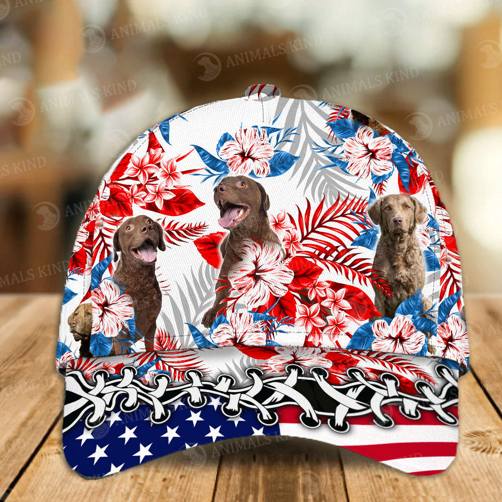 Chesapeake Bay Retriever - American Flag Cap