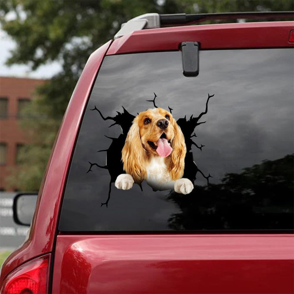 Cocker Spaniel Crack Car Sticker, Toilet Sticker, Fridge Sticker 29