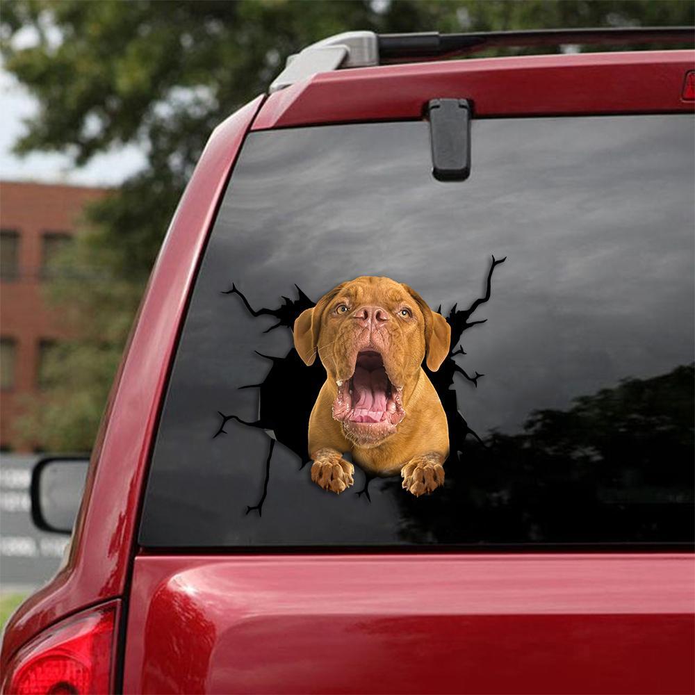French Mastiff Crack Car Sticker, Toilet Sticker, Fridge Sticker 3