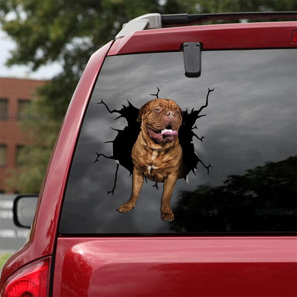 Bull Mastiff Crack Car Sticker, Toilet Sticker, Fridge Sticker 3