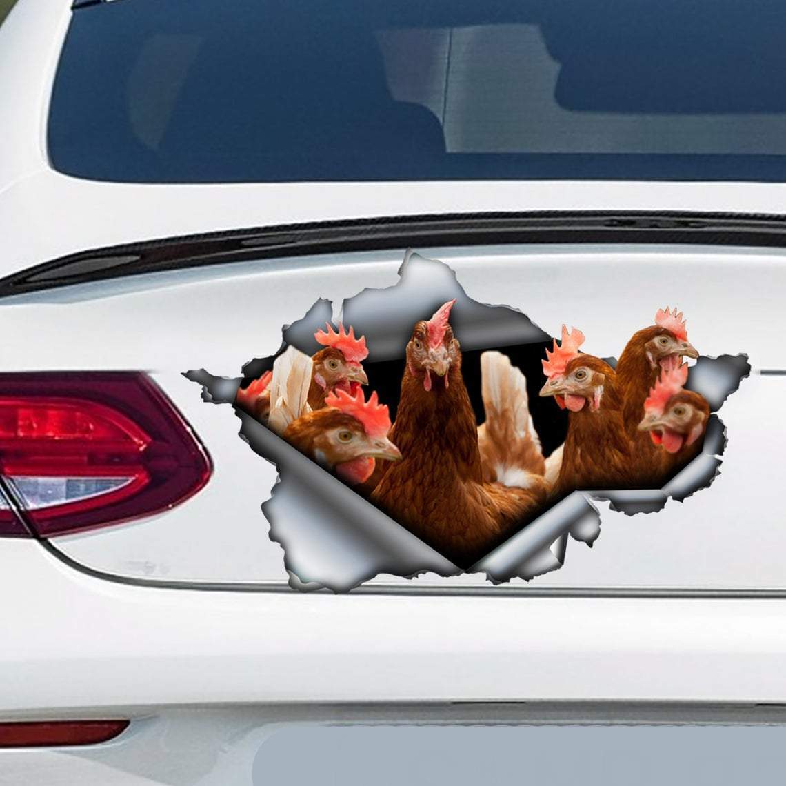 Chicken Car Sticker 4