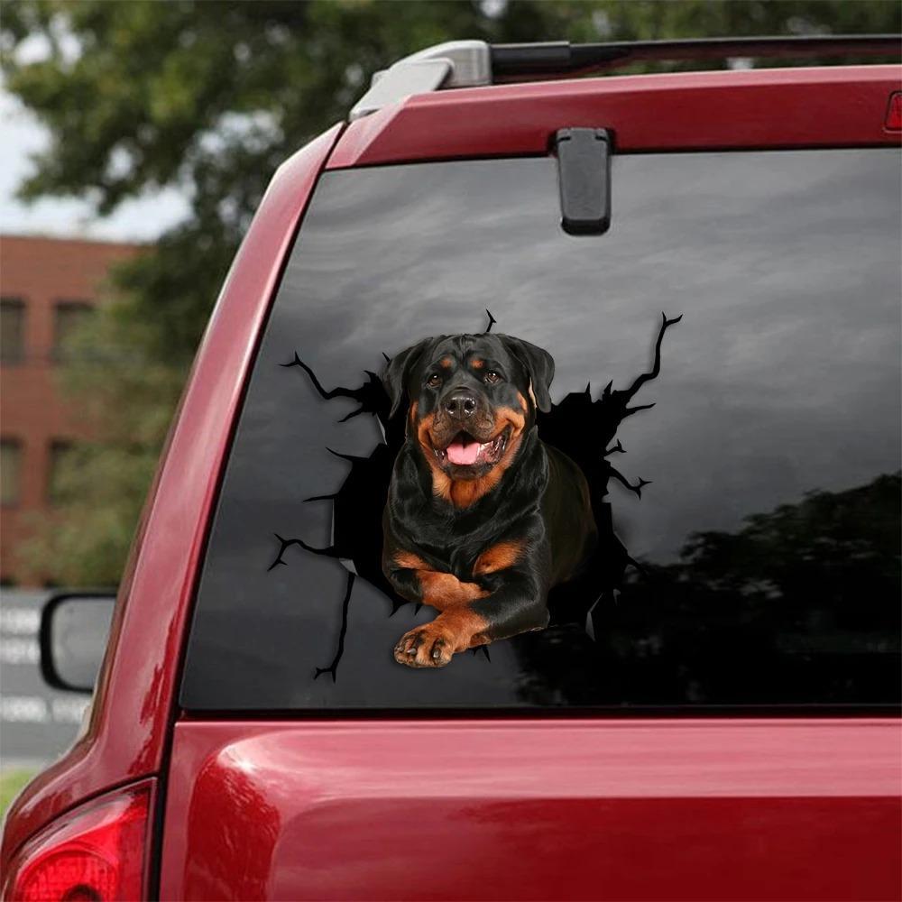 ROTTWEILER CRACK CAR STICKER 1