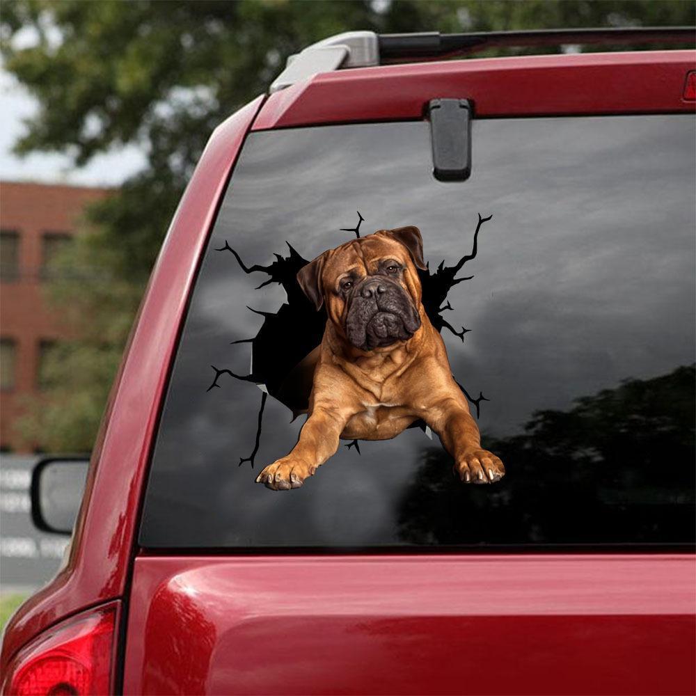 Bull Mastiff Crack Car Sticker, Toilet Sticker, Fridge Sticker 11