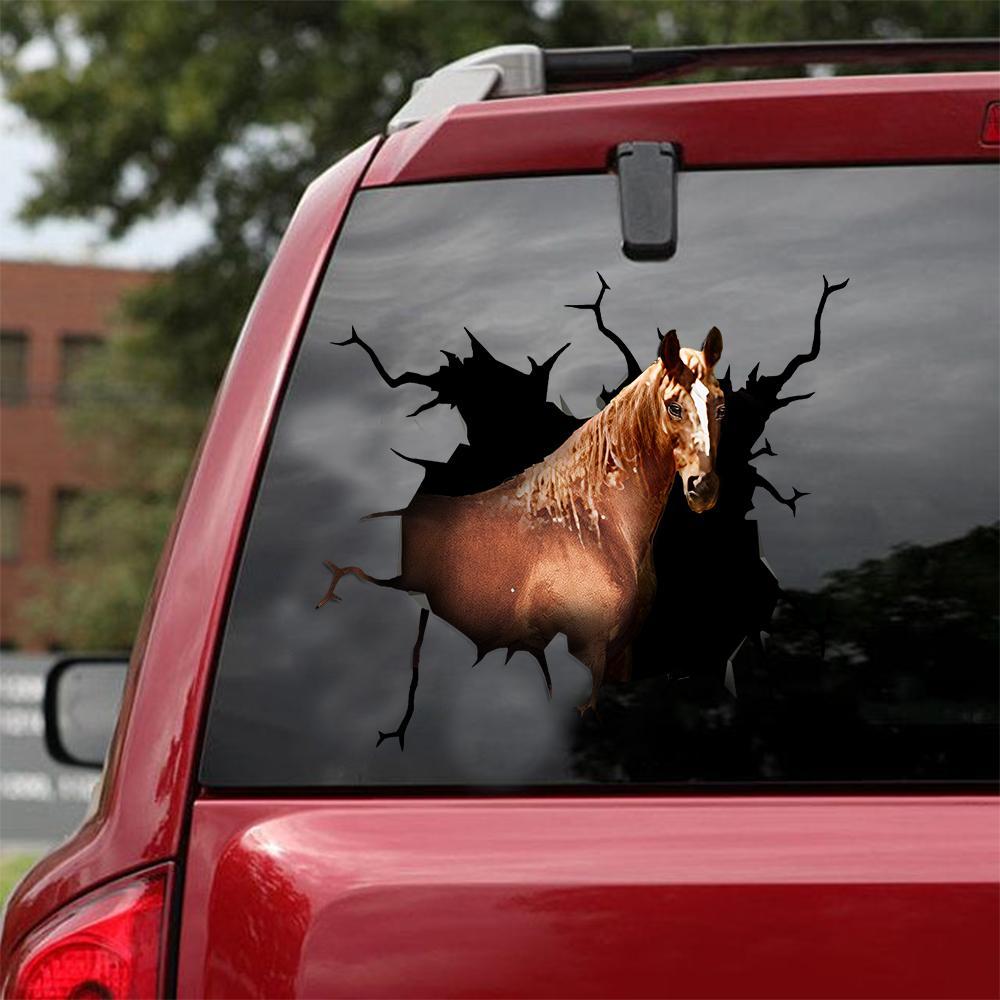 HORSE CRACK CAR STICKER CATTLE LOVER