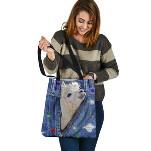 ALPACA-The Rainbow-Cloth Tote Bag