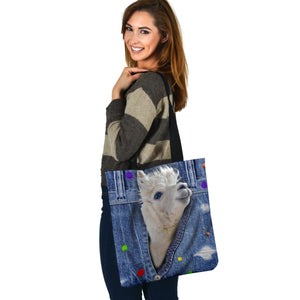 ALPACA-The Rainbow-Cloth Tote Bag