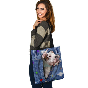 AMERICAN BULLDOG-The Rainbow-Cloth Tote Bag