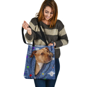 AMERICAN PIT BULL TERRIER-The Rainbow-Cloth Tote Bag