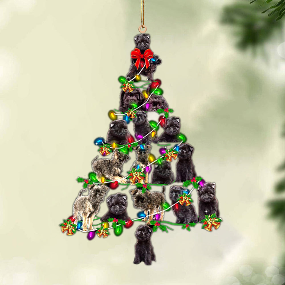 Affenpinscher-Christmas Tree Lights-Two Sided Ornament