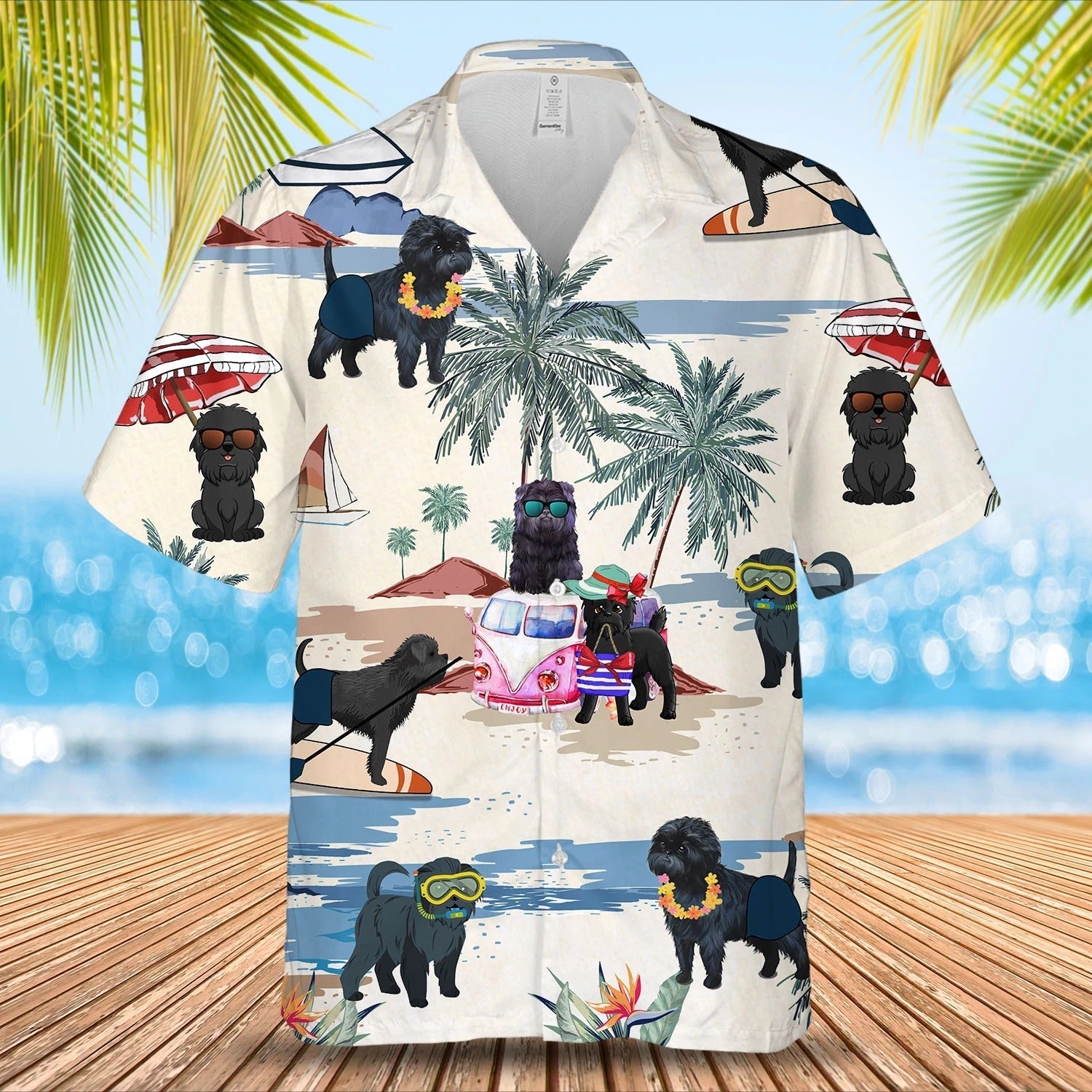 Affenpinscher Summer Beach Hawaiian Shirt