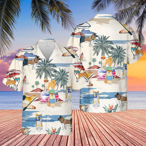 Akita Summer Beach Hawaiian Shirt