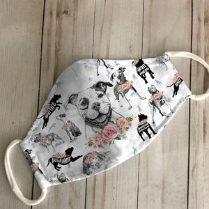 American Pit Bull Terrier Floral Vintage EZ07 1806 Face Mask