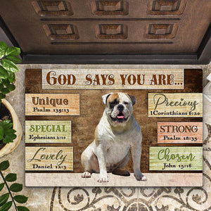 American  Bulldog God Says You Are Doormat