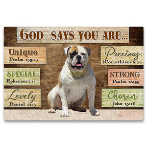 American  Bulldog God Says You Are Doormat