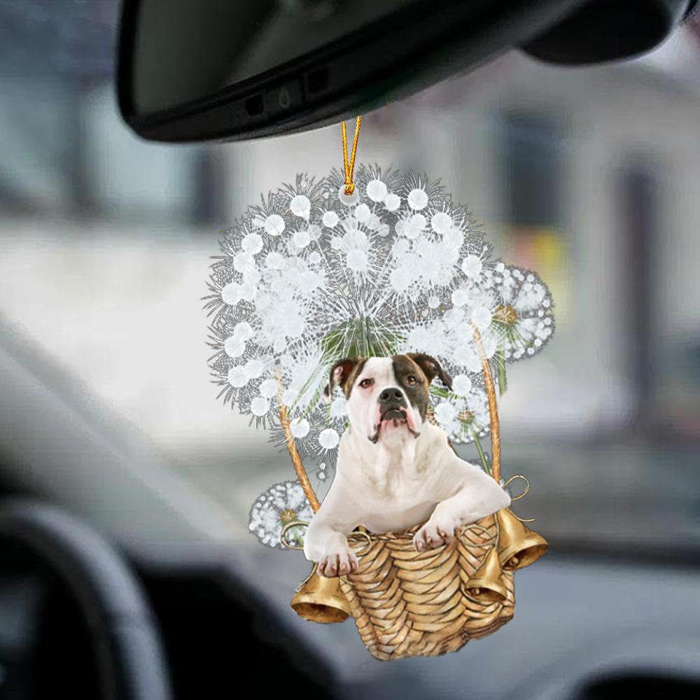 American Bulldog-Dandelion-Two Sided Ornament