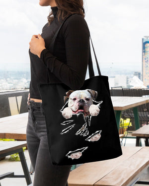 Cracks-American Bulldog-Cloth Tote Bag