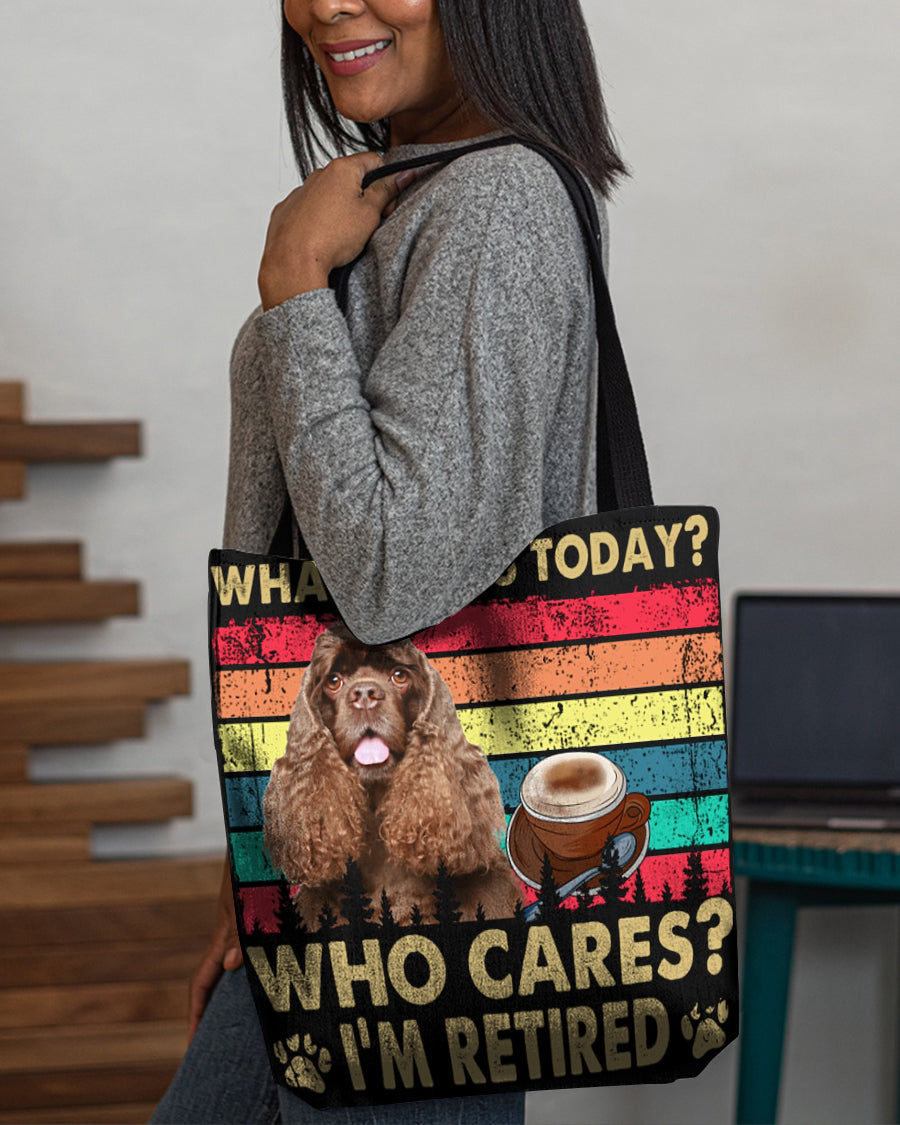 American Cocker Spaniel Who Cares-Cloth Tote Bag