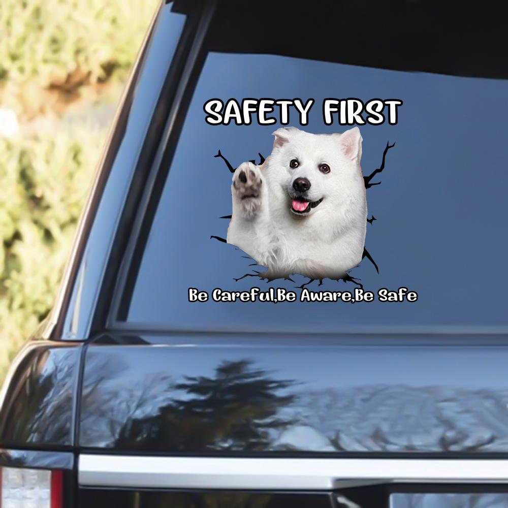 American Eskimo Dog Safety First Decal