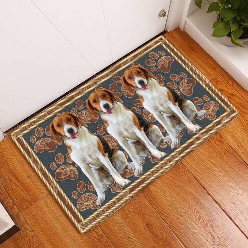 American Foxhound-Flower Paw Doormat