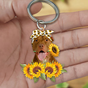 American Pit Bull Terrier-Dog Mom Keychain